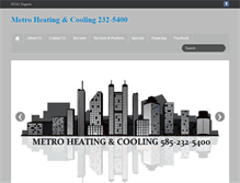 Tablet Screenshot of metroheatandcool.com